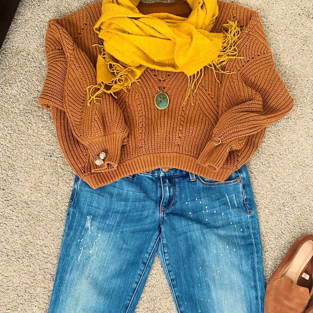 Seven Distressed Bootcut Denim Jeans